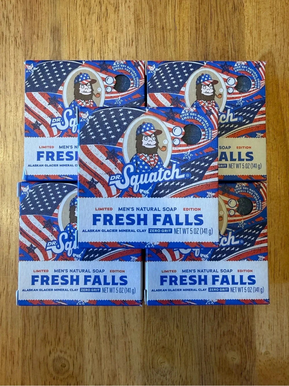 Dr. Squatch Fresh Falls Limited Edition Bar Soap Lot of 5